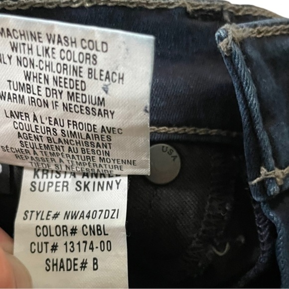 Hudson Jeans Ankle Krista Super Skinny Jean Size 25 Dark Wash - Picture 11 of 11